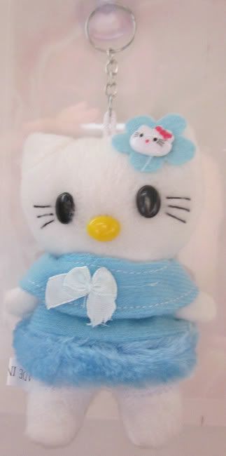 Lovely blue hello kitty keychain car/bag adornment  