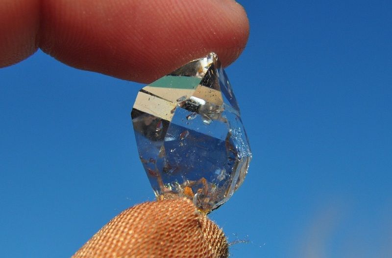 20mm Herkimer diamond quartz crystal (New York) 19.20ct 3.84grams Gem 