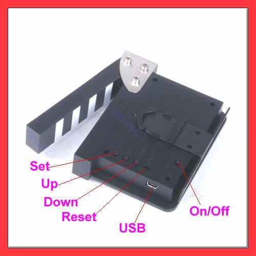 LED Director Movie Film Clapboard Rechargeable Time Date Desk Alarm 