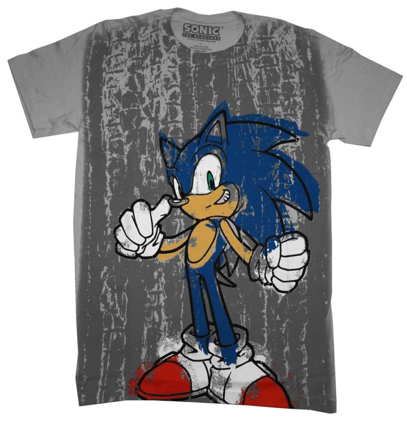 Sonic The Hedgehog Sega Graffiti Video Game T Shirt Tee  
