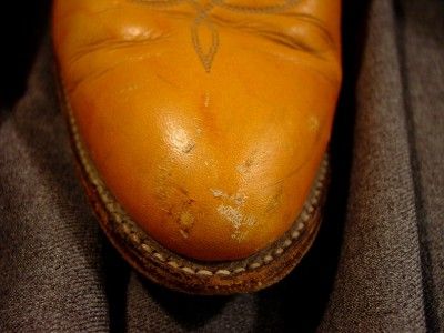 Mens Tony Lama Cowboy Boots Caramel Tan Color, 10 ½ D  