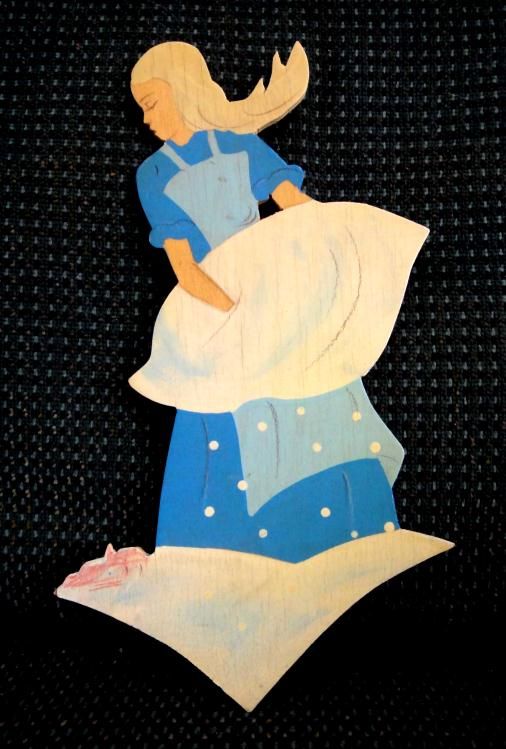 vintage EIFEL KUNST ASCHENPUTTEL WOOD CUTOUTS fairytale  