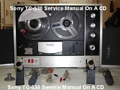 Sony TC 530 REELTO REEL SERVICE MANUAL   