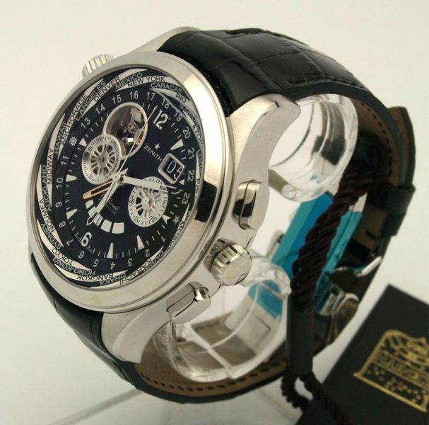 Zenith Grande Class Open Multi City Chronograph NEW $14,000.00 watch 