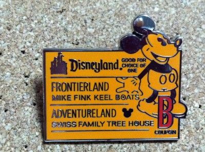 Disney DLR Mickey on B Ticket Frontierland Cast Lanyard pin  