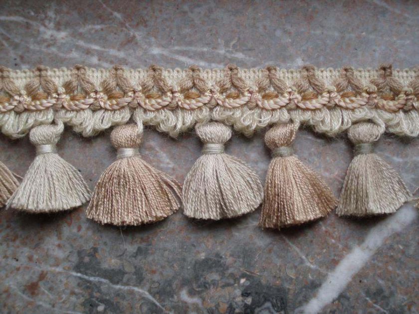 Vintage cotton and silky tassel trim [T32]  