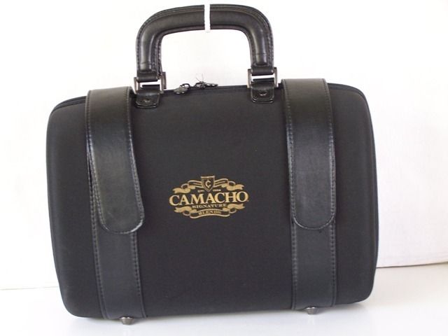 CAMACHO CIGAR CARRYING CASE BLACK TRAVEL BAG  