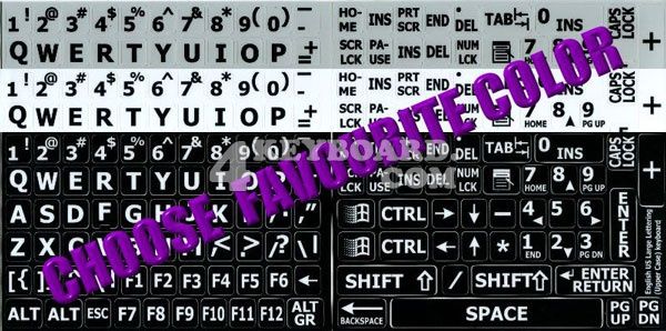   LARGE LETTERING Keyboard Stickers (Upper case) keyboard stickers